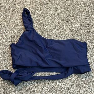 Shein One Shoulder Women's Suimsuit Top Navy Blue Size M